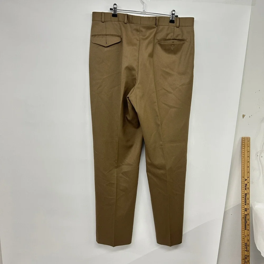 VTG Chaps Ralph Lauren‎ Pleated Wool Trousers 36 Brown Dark Academia Old Money